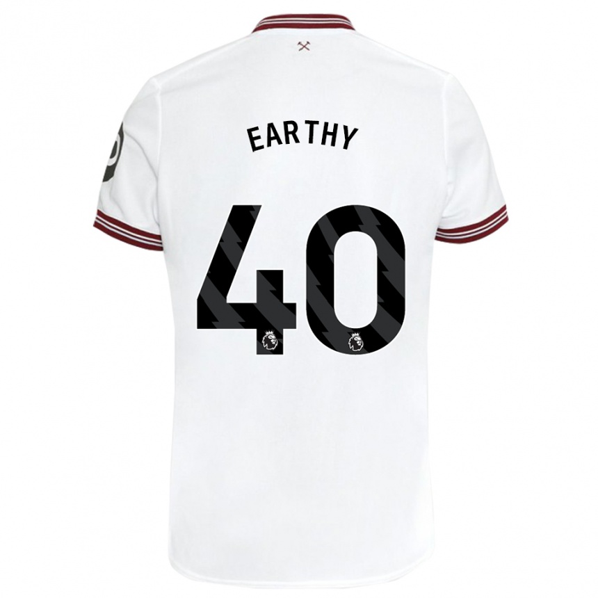 Niño Fútbol Camiseta George Earthy #40 Blanco 2ª Equipación 2023/24 México