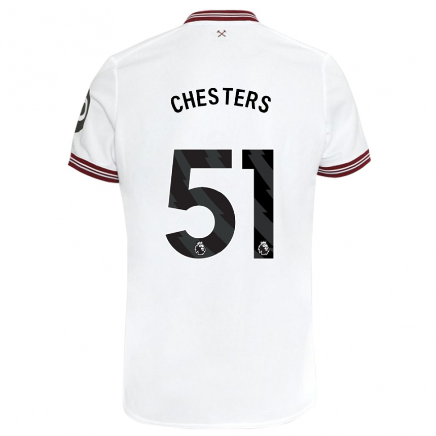 Niño Fútbol Camiseta Dan Chesters #51 Blanco 2ª Equipación 2023/24 México