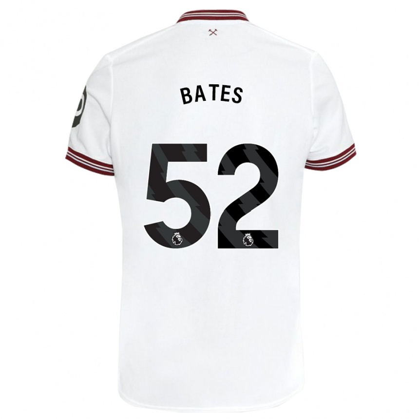 Niño Fútbol Camiseta Billy Bates #52 Blanco 2ª Equipación 2023/24 México