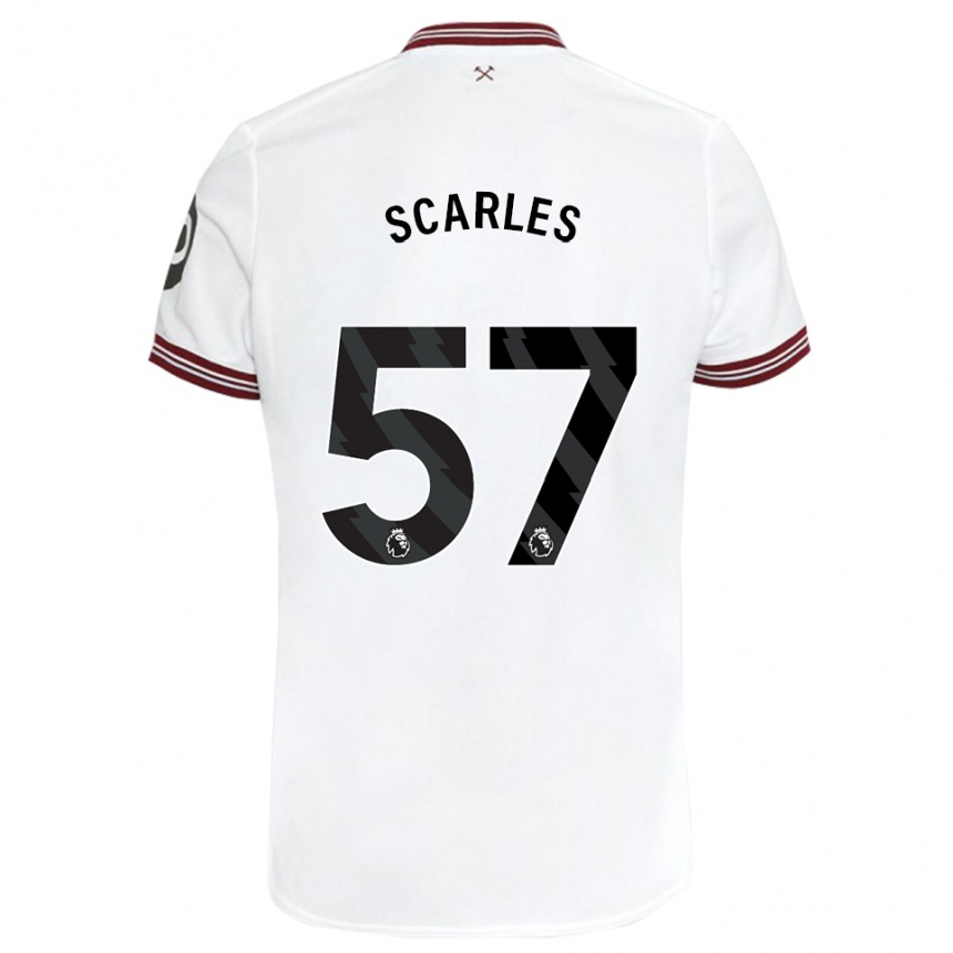 Niño Fútbol Camiseta Oliver Scarles #57 Blanco 2ª Equipación 2023/24 México