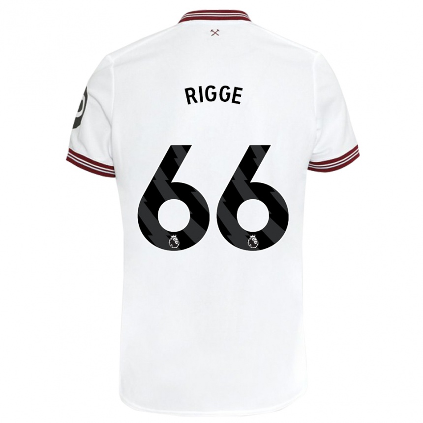 Niño Fútbol Camiseta Daniel Rigge #66 Blanco 2ª Equipación 2023/24 México