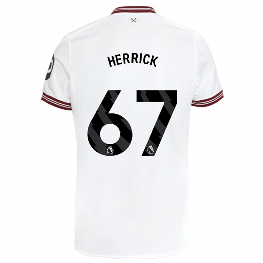 Niño Fútbol Camiseta Finlay Herrick #67 Blanco 2ª Equipación 2023/24 México