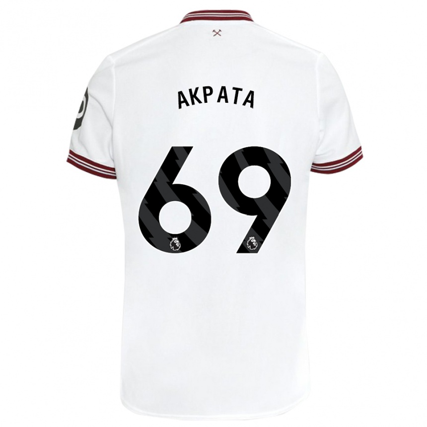 Niño Fútbol Camiseta Tyron Akpata #69 Blanco 2ª Equipación 2023/24 México