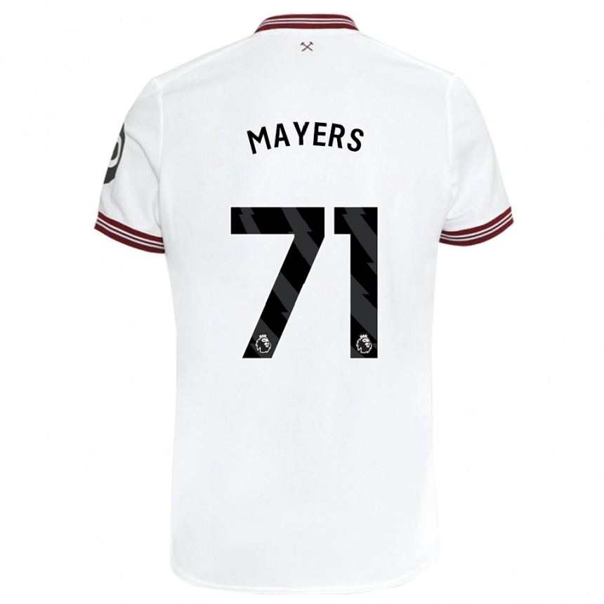 Niño Fútbol Camiseta Ezra Mayers #71 Blanco 2ª Equipación 2023/24 México