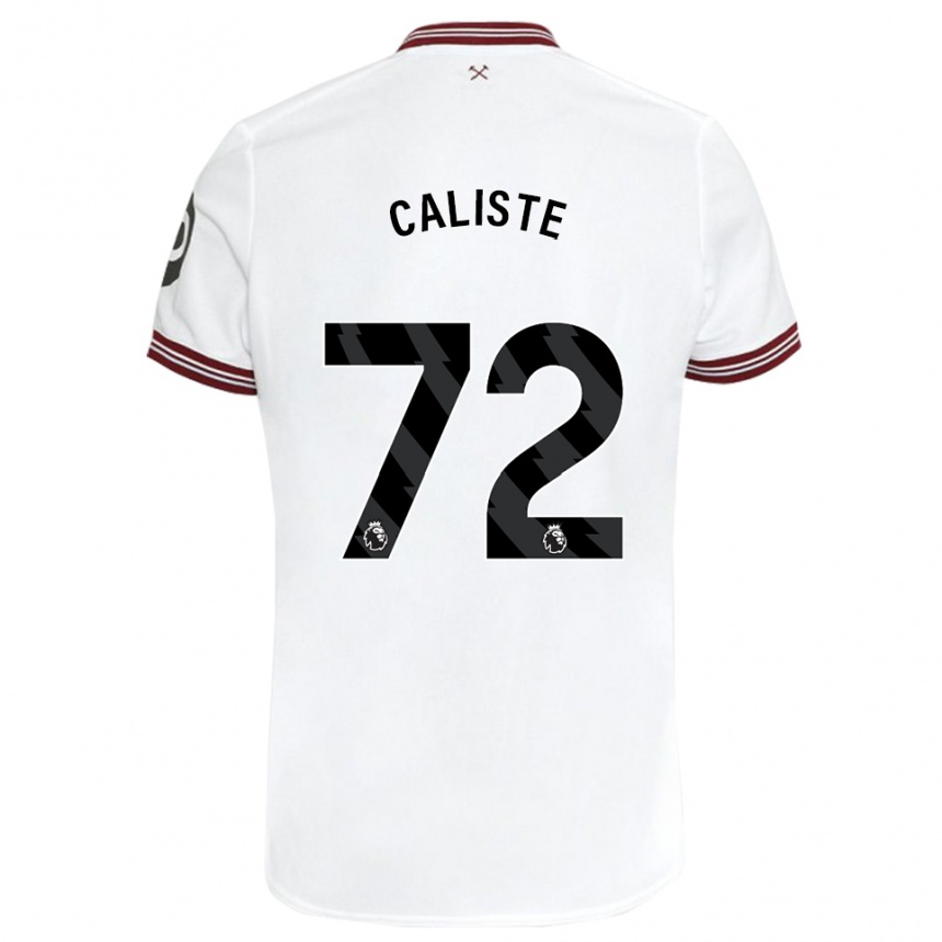 Niño Fútbol Camiseta Gabriel Caliste #72 Blanco 2ª Equipación 2023/24 México