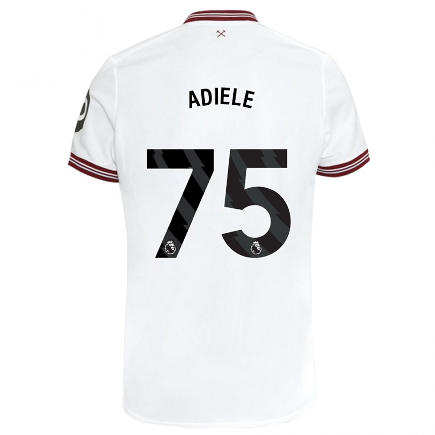 Niño Fútbol Camiseta Emeka Adiele #75 Blanco 2ª Equipación 2023/24 México