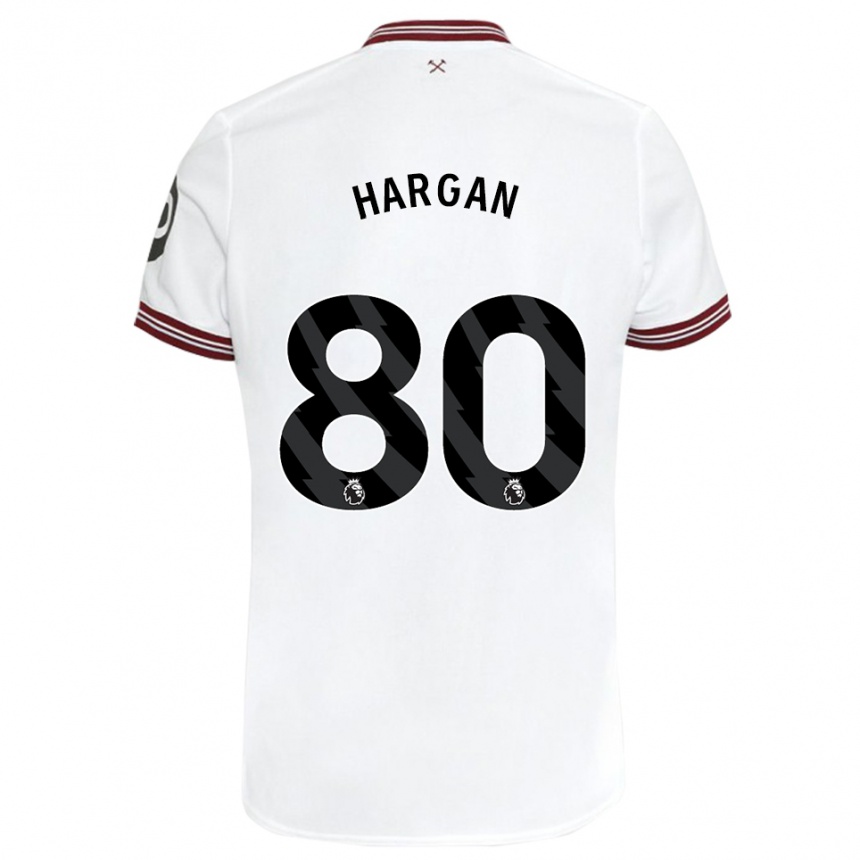 Niño Fútbol Camiseta Riley Hargan #80 Blanco 2ª Equipación 2023/24 México