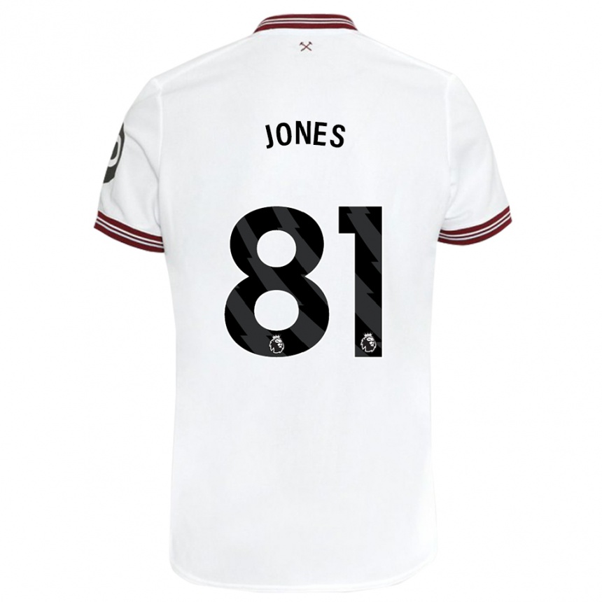 Niño Fútbol Camiseta Liam Jones #81 Blanco 2ª Equipación 2023/24 México