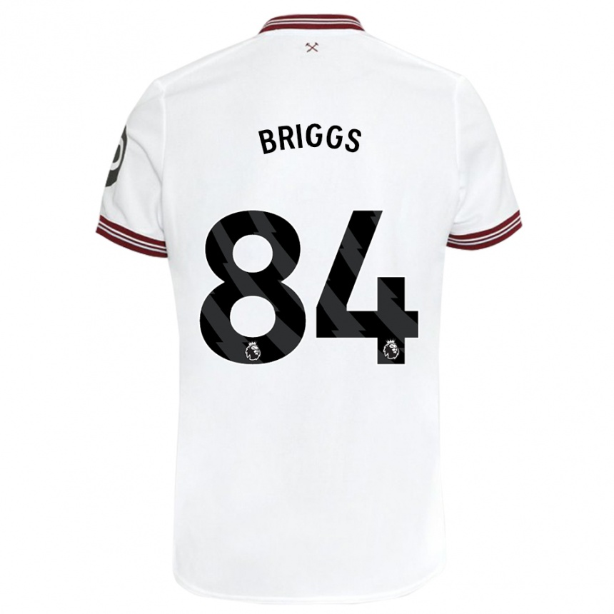 Niño Fútbol Camiseta Josh Briggs #84 Blanco 2ª Equipación 2023/24 México