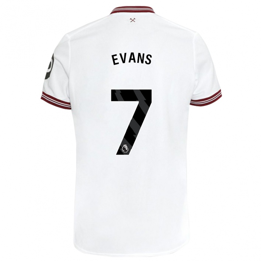 Niño Fútbol Camiseta Lisa Evans #7 Blanco 2ª Equipación 2023/24 México