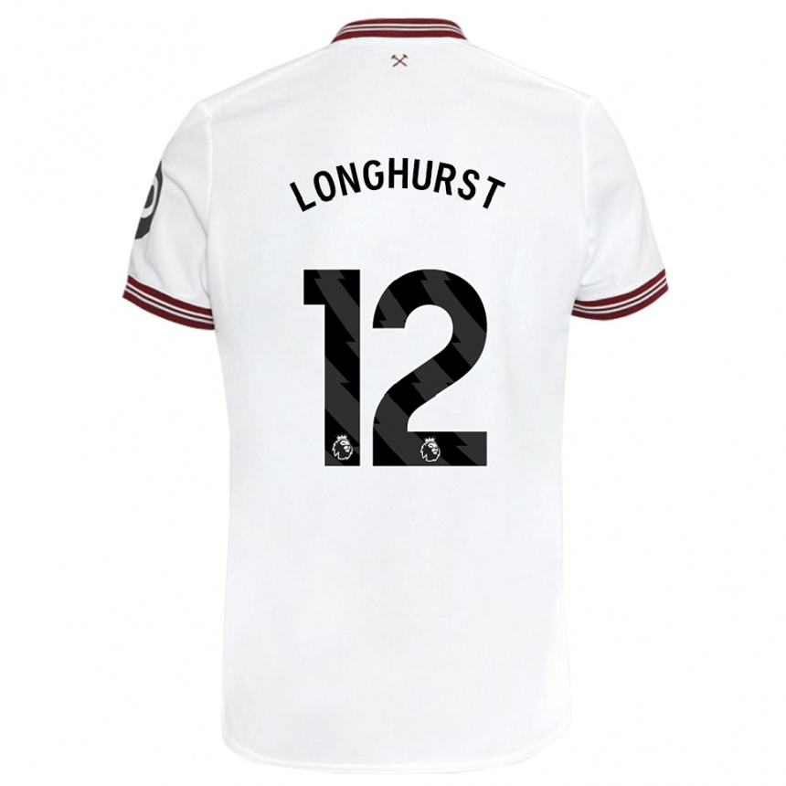 Niño Fútbol Camiseta Kate Longhurst #12 Blanco 2ª Equipación 2023/24 México