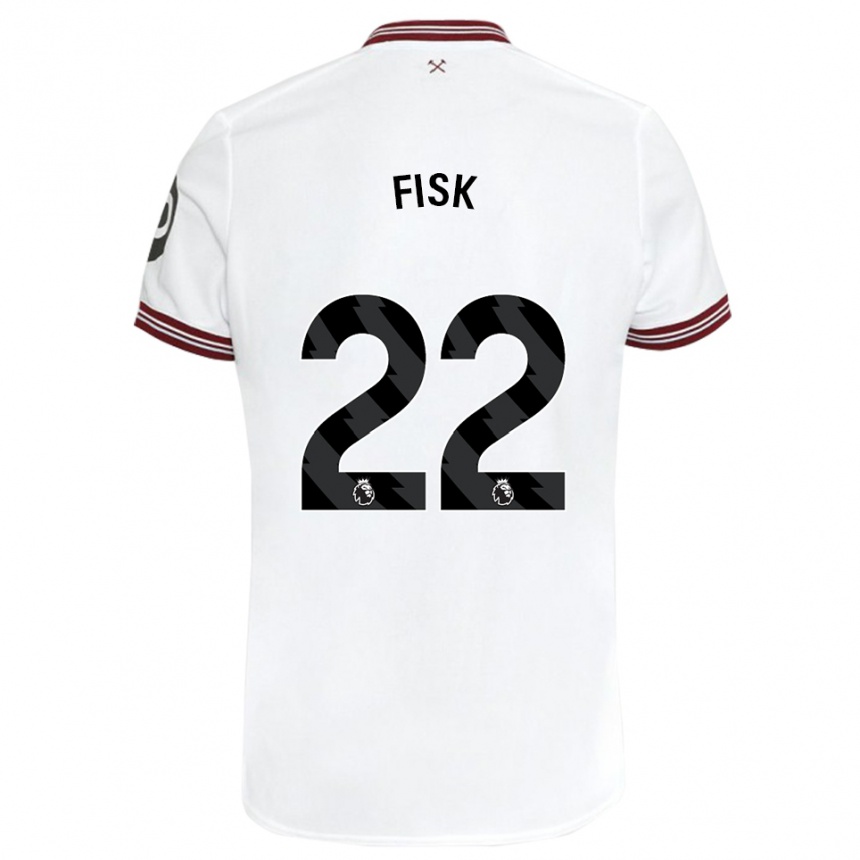 Niño Fútbol Camiseta Grace Fisk #22 Blanco 2ª Equipación 2023/24 México