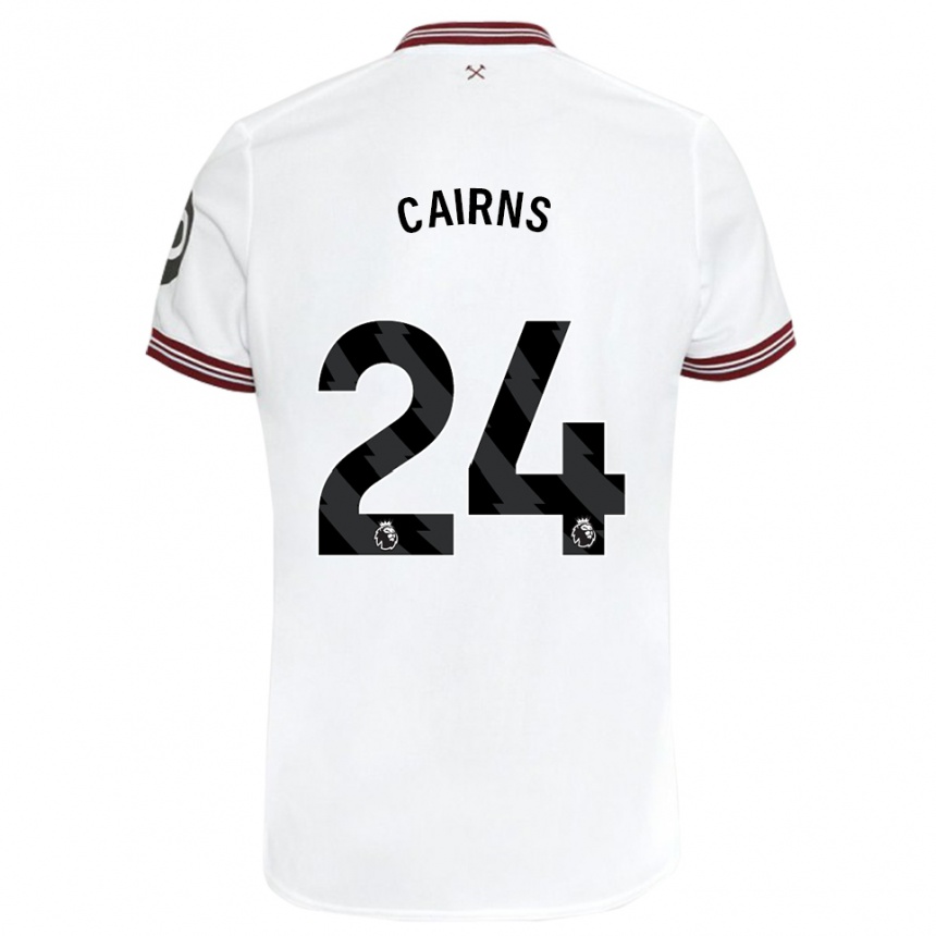 Niño Fútbol Camiseta Brooke Cairns #24 Blanco 2ª Equipación 2023/24 México