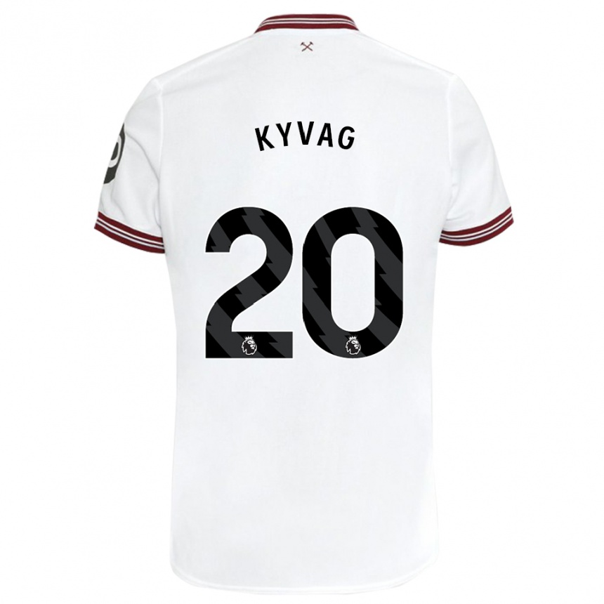 Niño Fútbol Camiseta Thea Kyvag #20 Blanco 2ª Equipación 2023/24 México