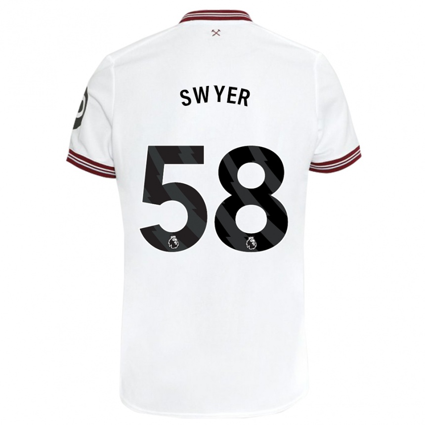 Niño Fútbol Camiseta Kamarai Swyer #58 Blanco 2ª Equipación 2023/24 México