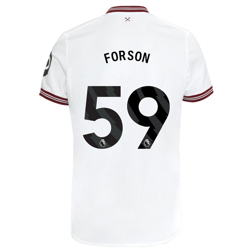 Niño Fútbol Camiseta Keenan Forson #59 Blanco 2ª Equipación 2023/24 México