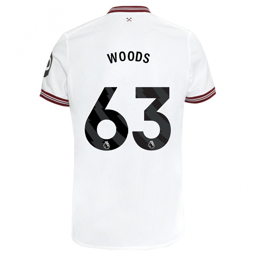 Niño Fútbol Camiseta Archie Woods #63 Blanco 2ª Equipación 2023/24 México