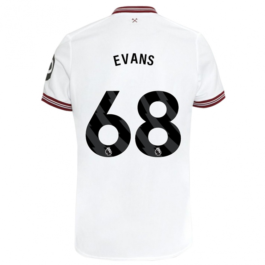 Niño Fútbol Camiseta Isaac Evans #68 Blanco 2ª Equipación 2023/24 México