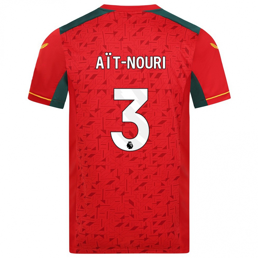 Niño Fútbol Camiseta Rayan Aït-Nouri #3 Rojo 2ª Equipación 2023/24 México