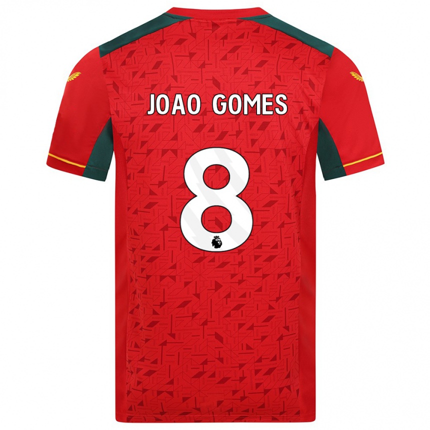 Niño Fútbol Camiseta João Gomes #8 Rojo 2ª Equipación 2023/24 México