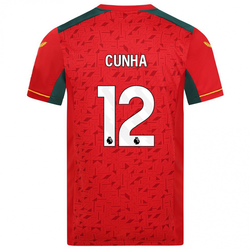 Niño Fútbol Camiseta Matheus Cunha #12 Rojo 2ª Equipación 2023/24 México