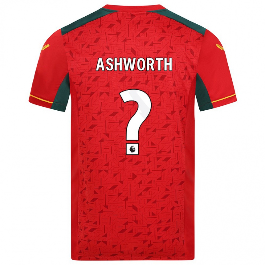 Niño Fútbol Camiseta Fin Ashworth #0 Rojo 2ª Equipación 2023/24 México