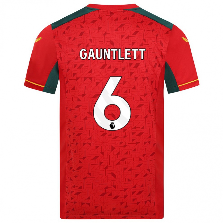 Niño Fútbol Camiseta Maz Gauntlett #6 Rojo 2ª Equipación 2023/24 México