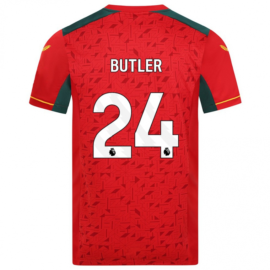 Niño Fútbol Camiseta Elli Butler #24 Rojo 2ª Equipación 2023/24 México