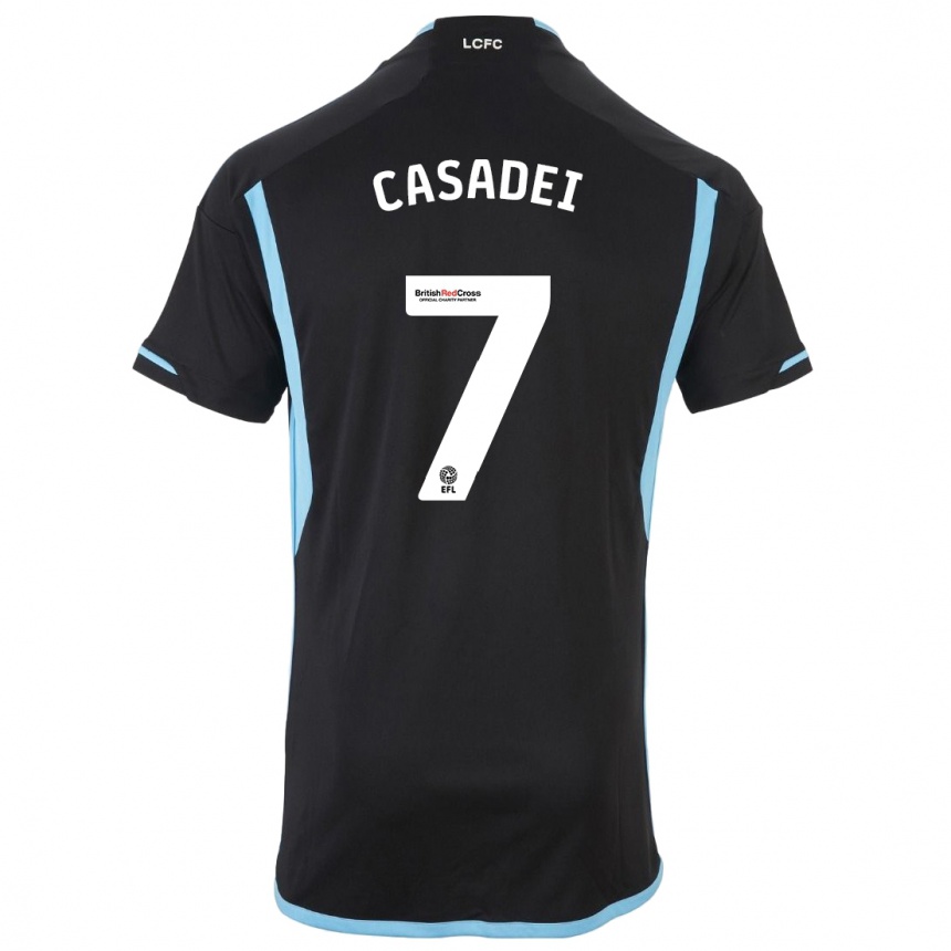 Niño Fútbol Camiseta Cesare Casadei #7 Negro 2ª Equipación 2023/24 México