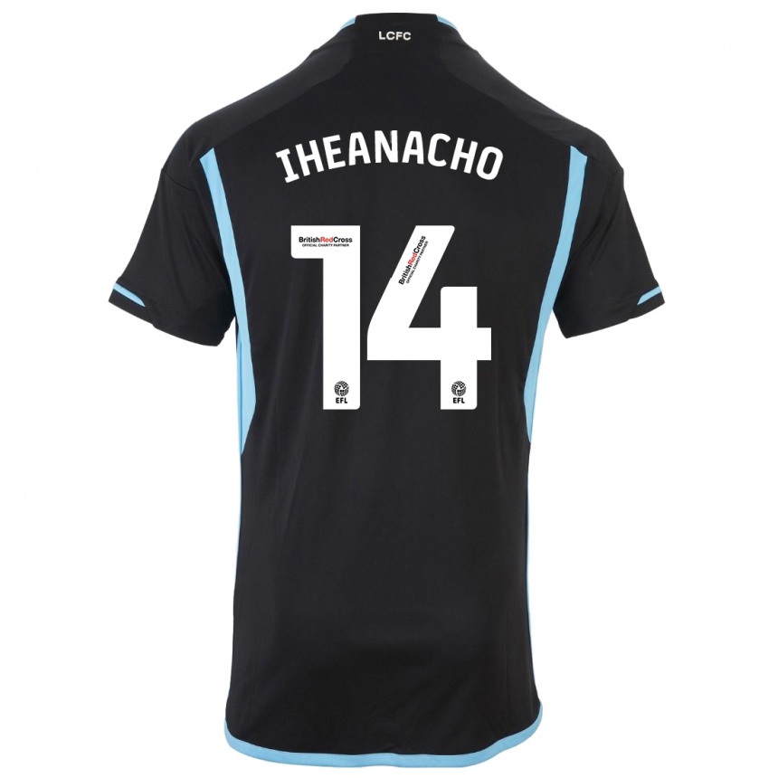 Niño Fútbol Camiseta Kelechi Iheanacho #14 Negro 2ª Equipación 2023/24 México