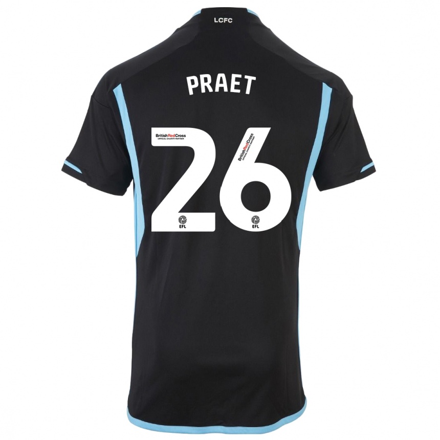 Niño Fútbol Camiseta Dennis Praet #26 Negro 2ª Equipación 2023/24 México