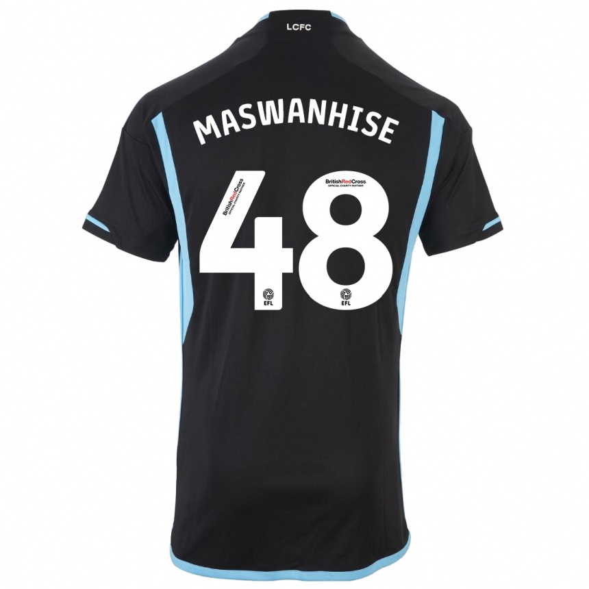 Niño Fútbol Camiseta Tawanda Maswanhise #48 Negro 2ª Equipación 2023/24 México