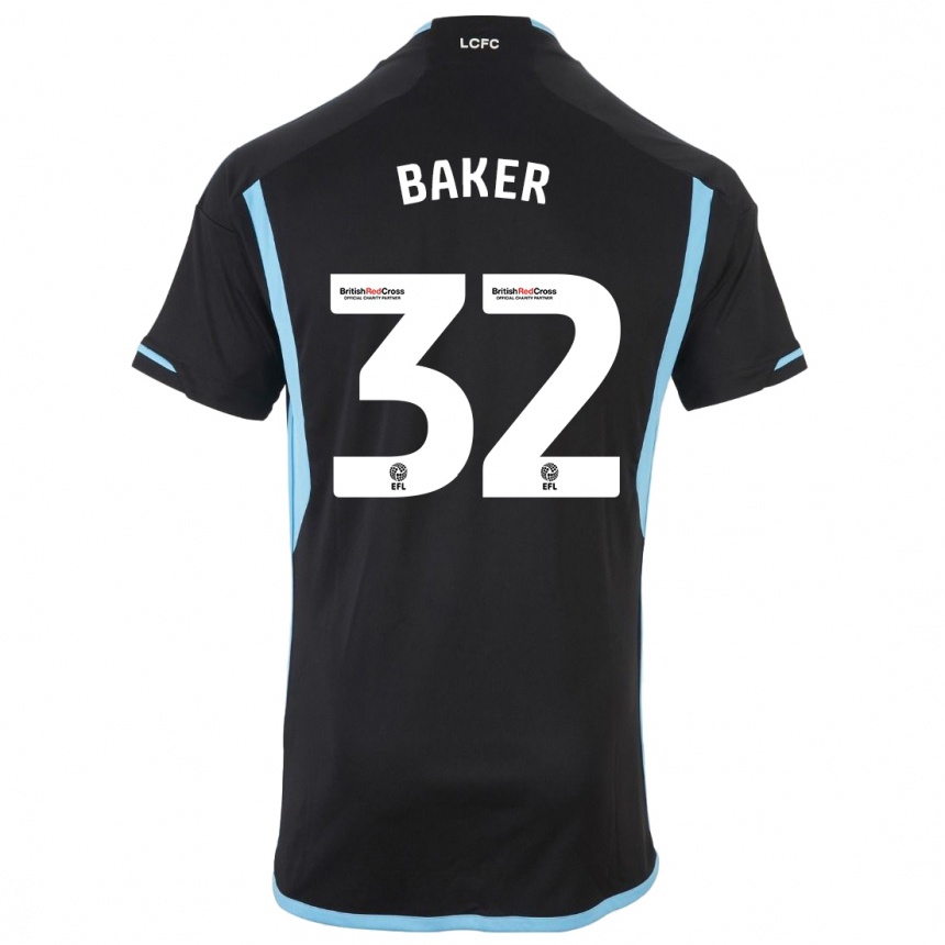 Niño Fútbol Camiseta Ava Baker #32 Negro 2ª Equipación 2023/24 México