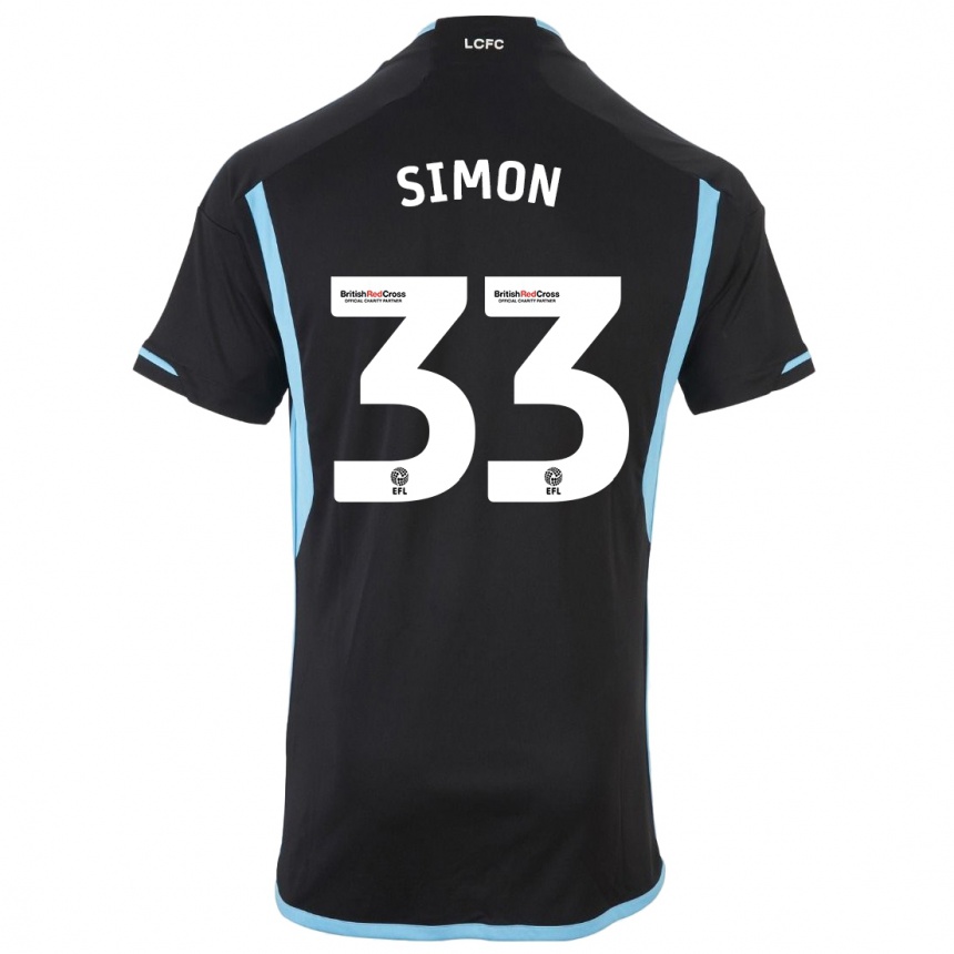 Niño Fútbol Camiseta Erin Simon #33 Negro 2ª Equipación 2023/24 México