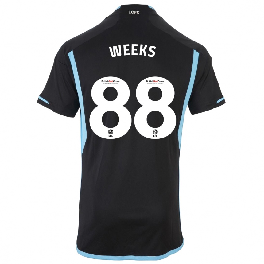 Niño Fútbol Camiseta Tyler Weeks #88 Negro 2ª Equipación 2023/24 México