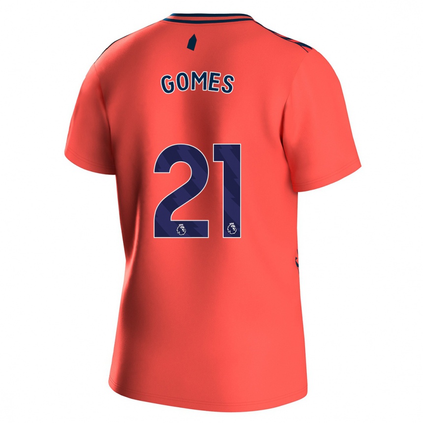 Niño Fútbol Camiseta André Gomes #21 Coralino 2ª Equipación 2023/24 México