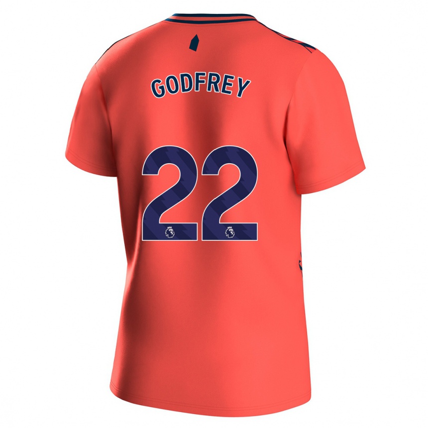 Niño Fútbol Camiseta Ben Godfrey #22 Coralino 2ª Equipación 2023/24 México