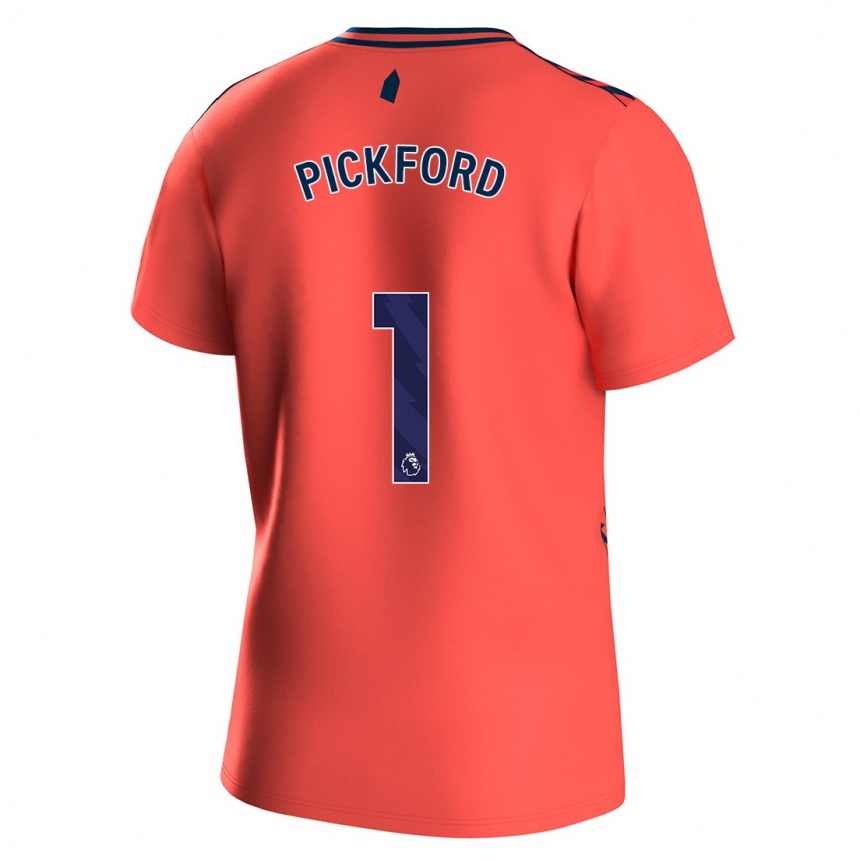 Niño Fútbol Camiseta Jordan Pickford #1 Coralino 2ª Equipación 2023/24 México