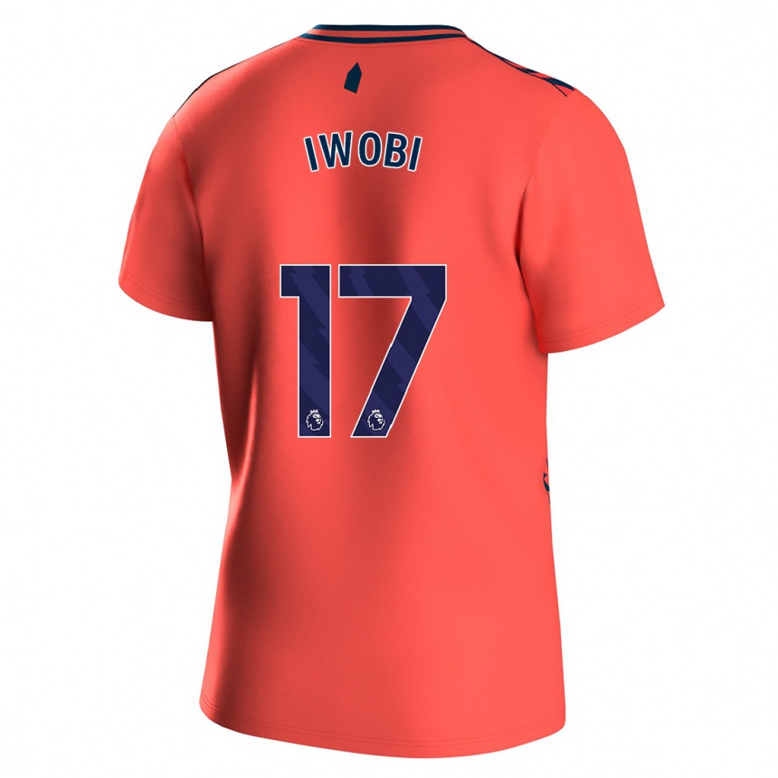 Niño Fútbol Camiseta Alex Iwobi #17 Coralino 2ª Equipación 2023/24 México