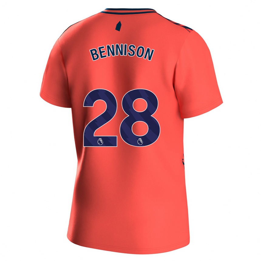 Niño Fútbol Camiseta Hanna Bennison #28 Coralino 2ª Equipación 2023/24 México