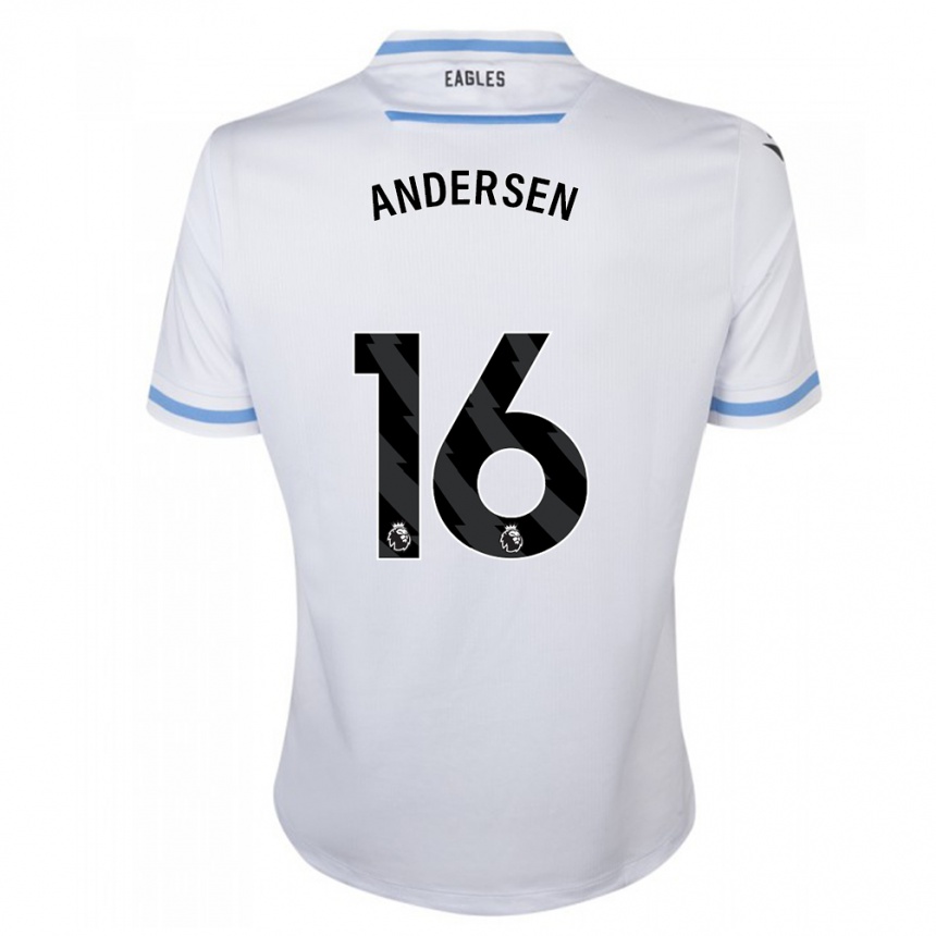 Niño Fútbol Camiseta Joachim Andersen #16 Blanco 2ª Equipación 2023/24 México