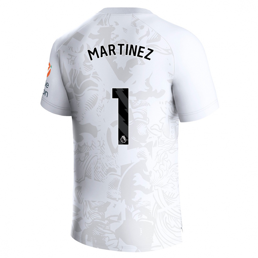 Niño Fútbol Camiseta Emiliano Martínez #1 Blanco 2ª Equipación 2023/24 México