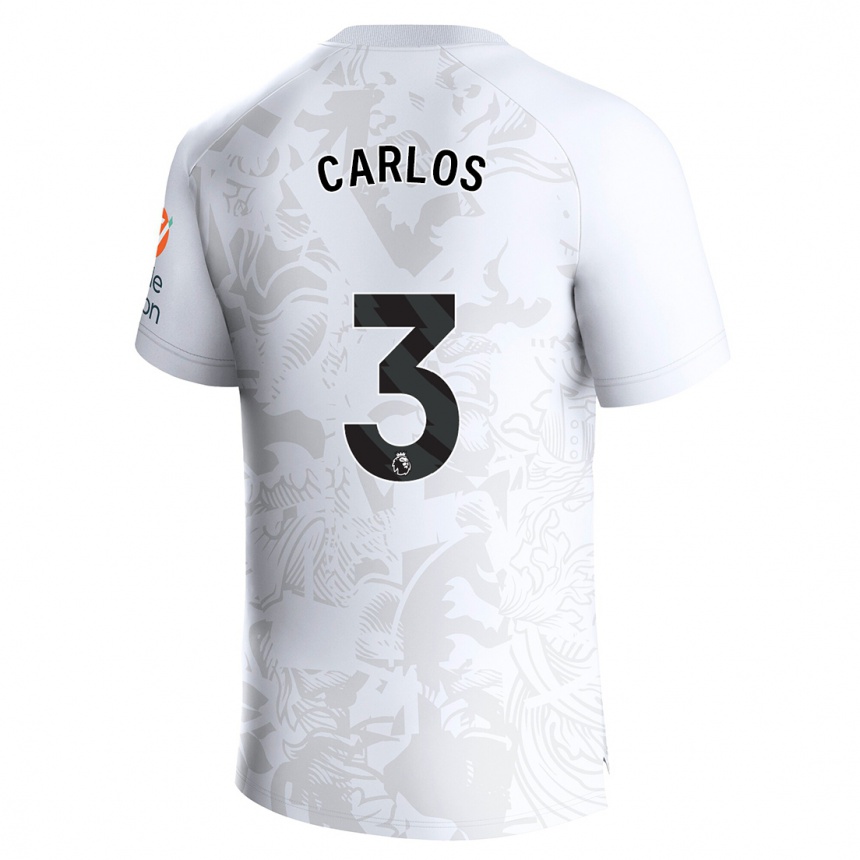 Niño Fútbol Camiseta Diego Carlos #3 Blanco 2ª Equipación 2023/24 México