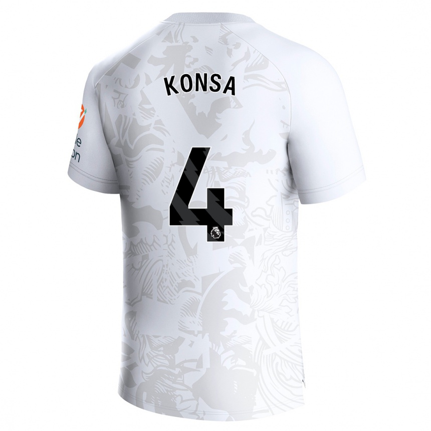 Niño Fútbol Camiseta Ezri Konsa #4 Blanco 2ª Equipación 2023/24 México