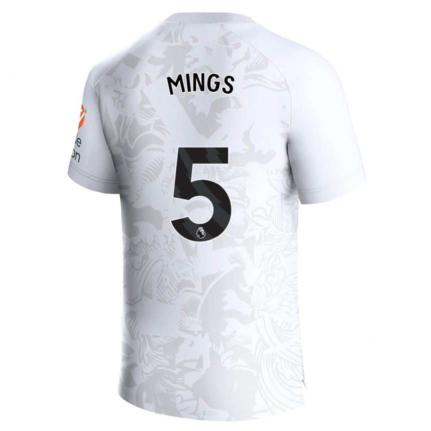 Niño Fútbol Camiseta Tyrone Mings #5 Blanco 2ª Equipación 2023/24 México