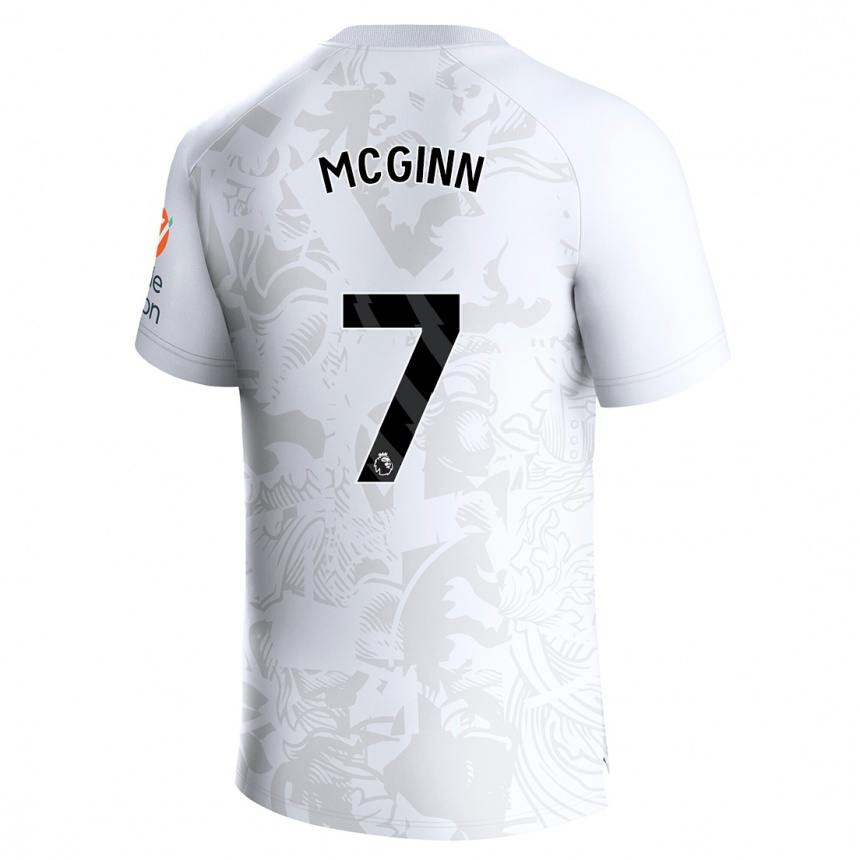 Niño Fútbol Camiseta John Mcginn #7 Blanco 2ª Equipación 2023/24 México