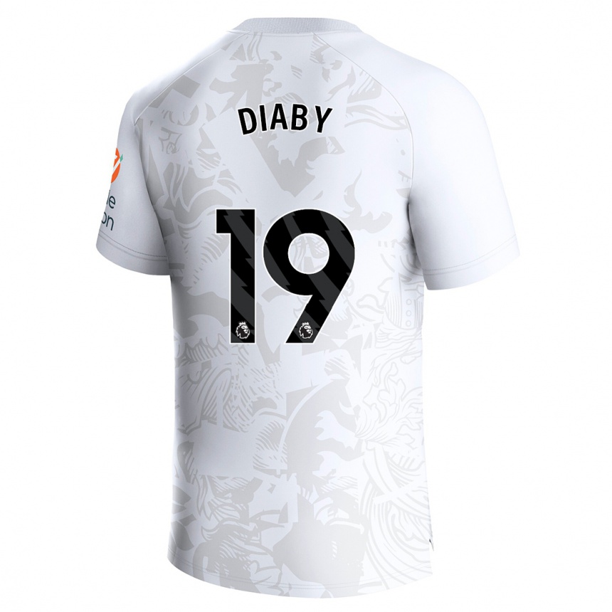 Niño Fútbol Camiseta Moussa Diaby #19 Blanco 2ª Equipación 2023/24 México