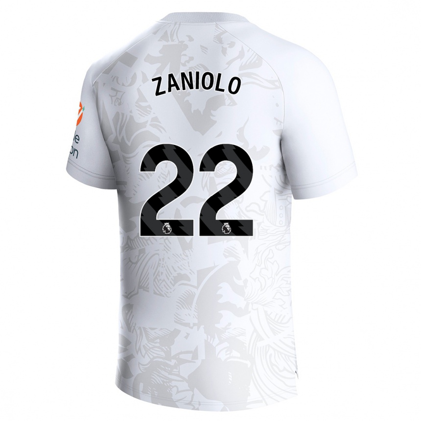 Niño Fútbol Camiseta Nicolò Zaniolo #22 Blanco 2ª Equipación 2023/24 México