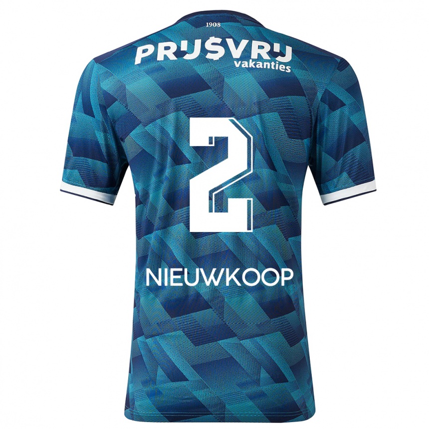 Niño Fútbol Camiseta Bart Nieuwkoop #2 Azul 2ª Equipación 2023/24 México