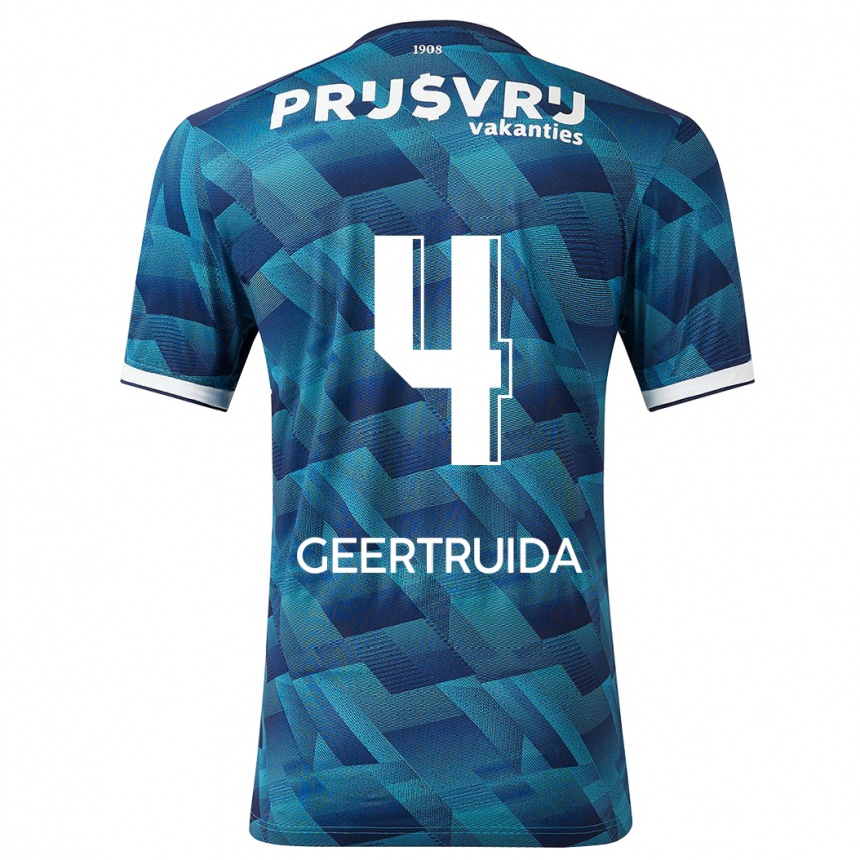 Niño Fútbol Camiseta Lutsharel Geertruida #4 Azul 2ª Equipación 2023/24 México